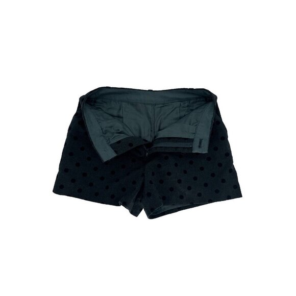 Dark green black Polka Dots, woman dress Shorts Lined Velvet Button size small - Picture 3 of 7